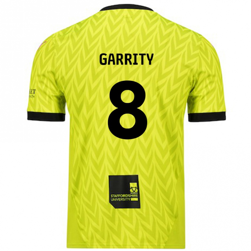 Niño Fútbol Camiseta Ben Garrity #8 Verde Fluorescente 2ª Equipación 2024/25 Argentina