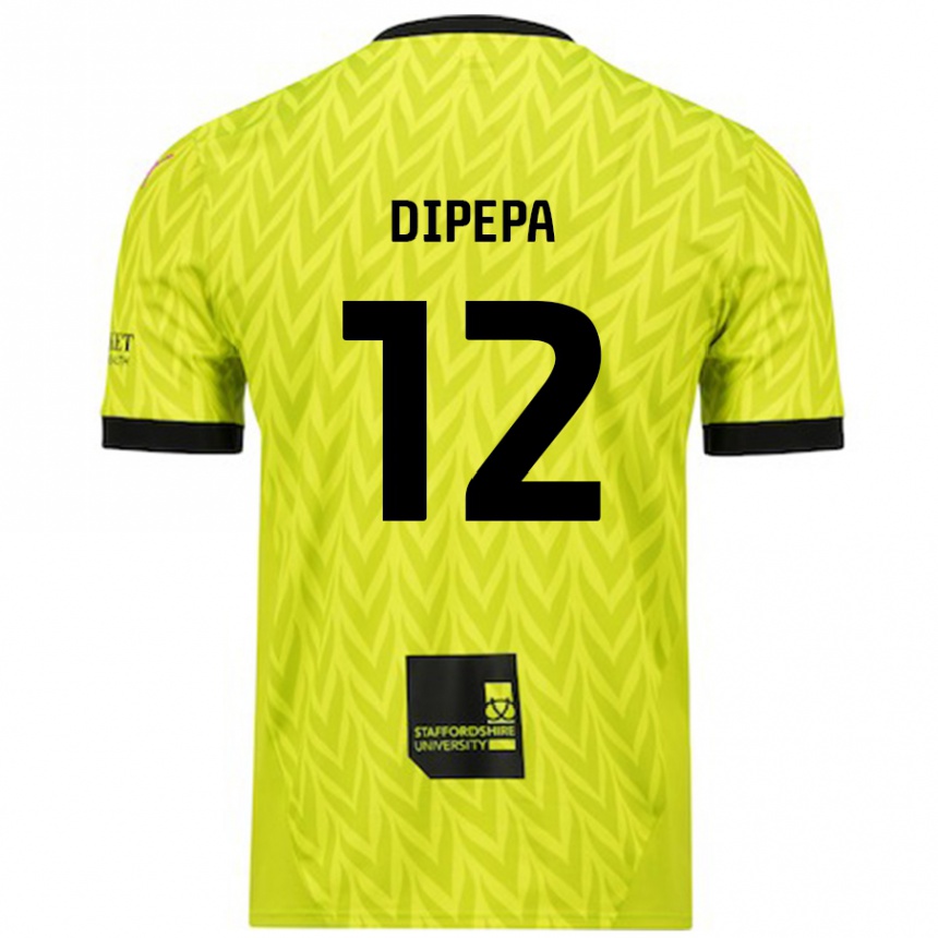 Niño Fútbol Camiseta Baylee Dipepa #12 Verde Fluorescente 2ª Equipación 2024/25 Argentina