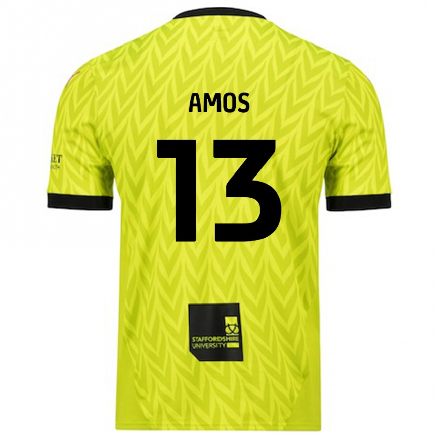 Niño Fútbol Camiseta Ben Amos #13 Verde Fluorescente 2ª Equipación 2024/25 Argentina