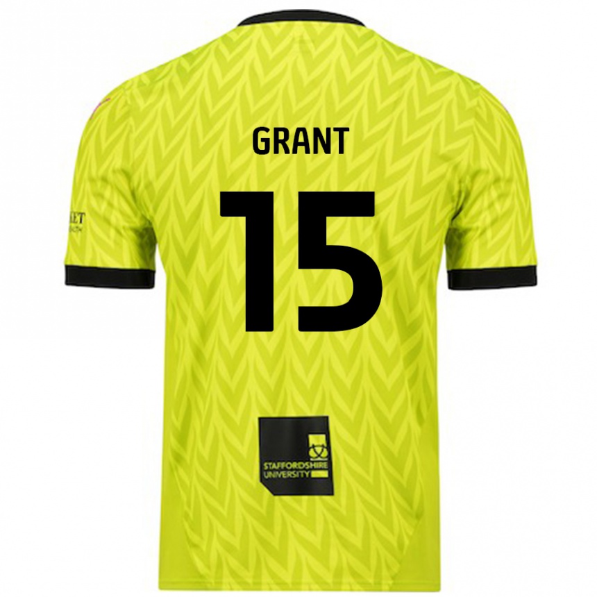 Niño Fútbol Camiseta Conor Grant #15 Verde Fluorescente 2ª Equipación 2024/25 Argentina