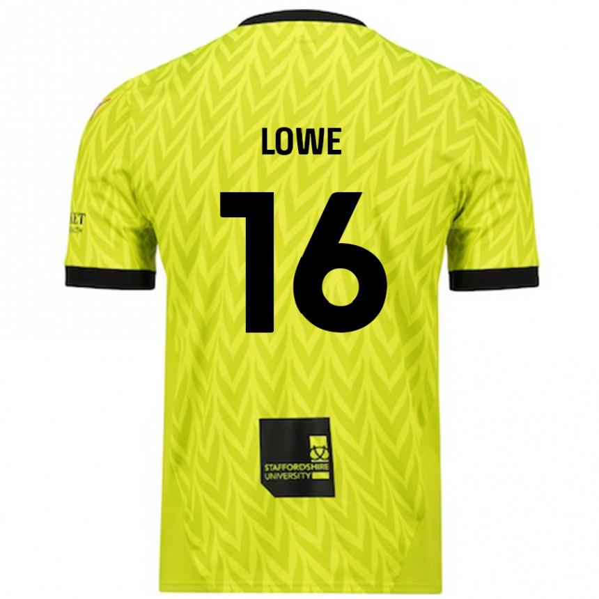 Niño Fútbol Camiseta Jason Lowe #16 Verde Fluorescente 2ª Equipación 2024/25 Argentina