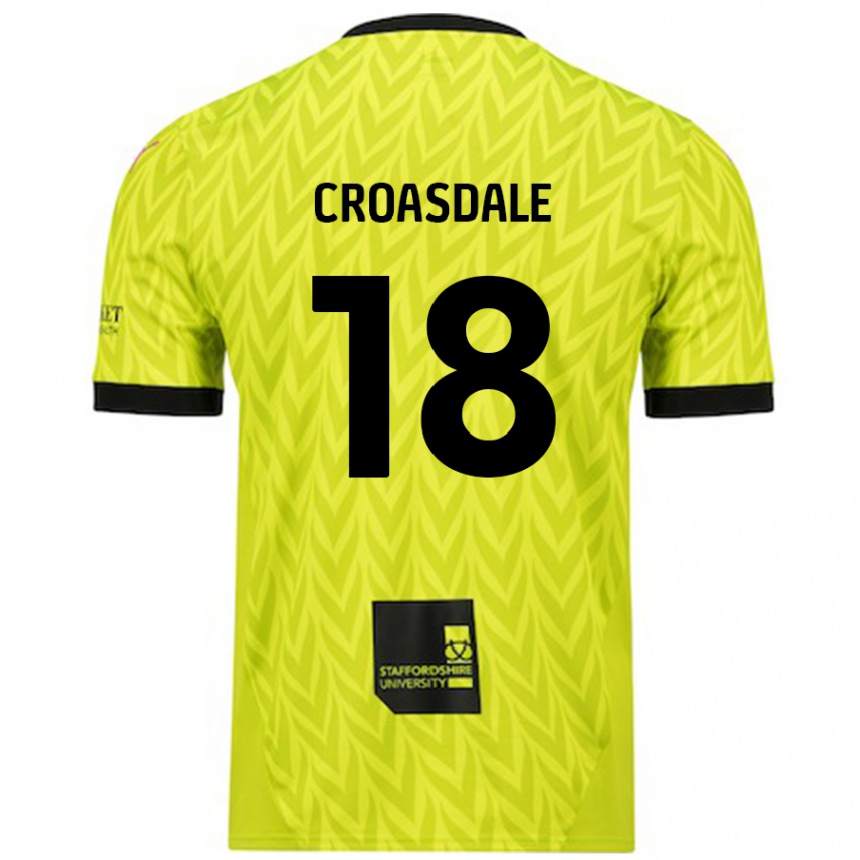 Niño Fútbol Camiseta Ryan Croasdale #18 Verde Fluorescente 2ª Equipación 2024/25 Argentina