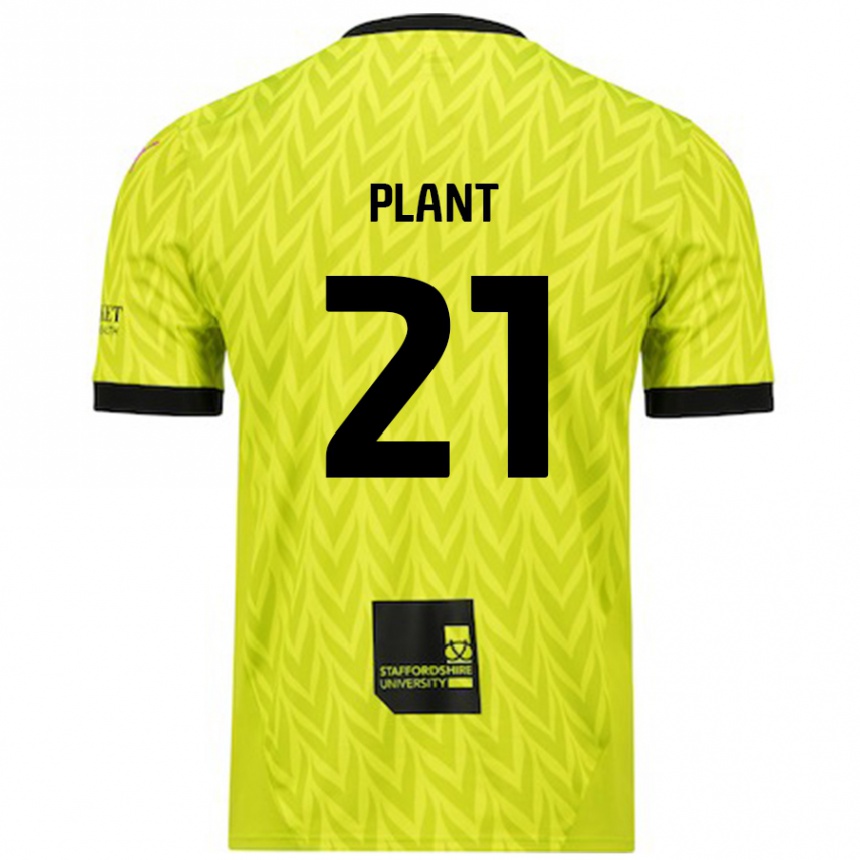 Niño Fútbol Camiseta James Plant #21 Verde Fluorescente 2ª Equipación 2024/25 Argentina