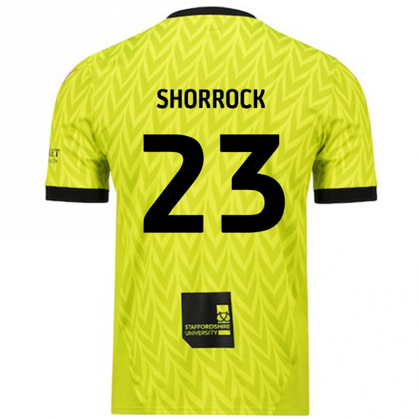 Niño Fútbol Camiseta Jack Shorrock #23 Verde Fluorescente 2ª Equipación 2024/25 Argentina