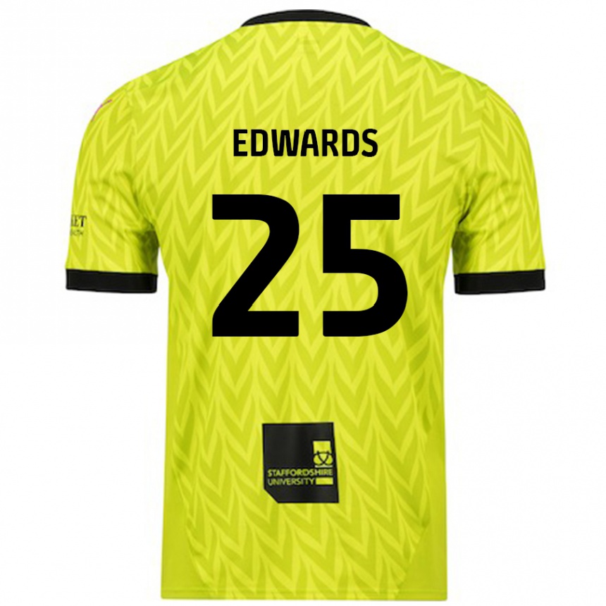 Niño Fútbol Camiseta Diamond Edwards #25 Verde Fluorescente 2ª Equipación 2024/25 Argentina