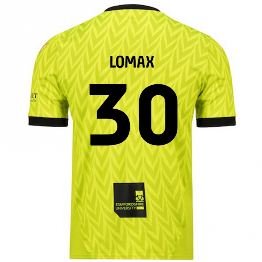 Niño Fútbol Camiseta Ben Lomax #30 Verde Fluorescente 2ª Equipación 2024/25 Argentina