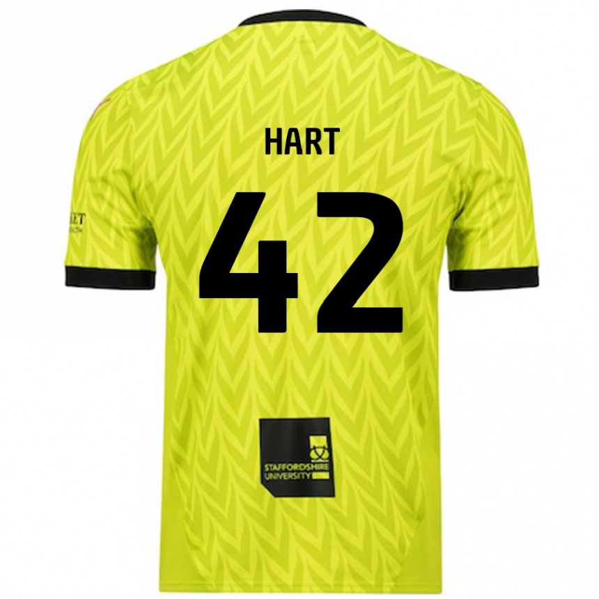 Niño Fútbol Camiseta Sam Hart #42 Verde Fluorescente 2ª Equipación 2024/25 Argentina