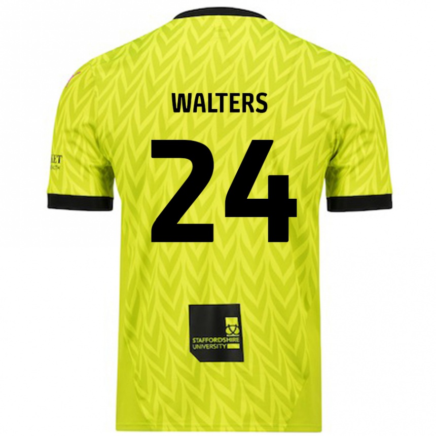 Niño Fútbol Camiseta Rhys Walters #24 Verde Fluorescente 2ª Equipación 2024/25 Argentina