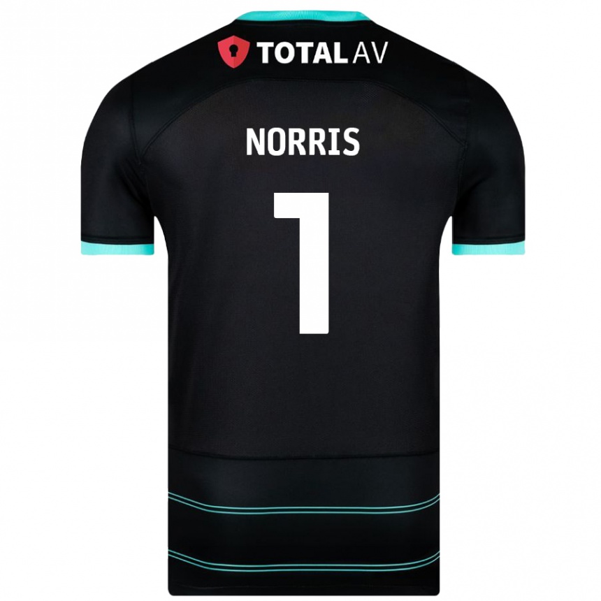 Niño Fútbol Camiseta Will Norris #1 Negro 2ª Equipación 2024/25 Argentina