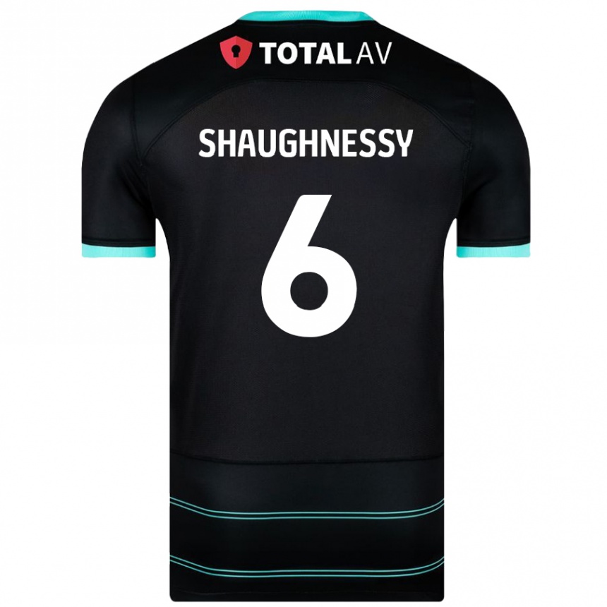 Niño Fútbol Camiseta Conor Shaughnessy #6 Negro 2ª Equipación 2024/25 Argentina