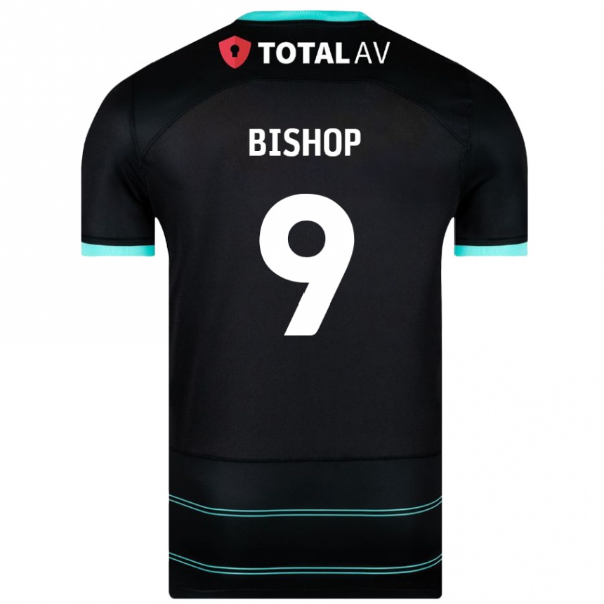 Niño Fútbol Camiseta Colby Bishop #9 Negro 2ª Equipación 2024/25 Argentina