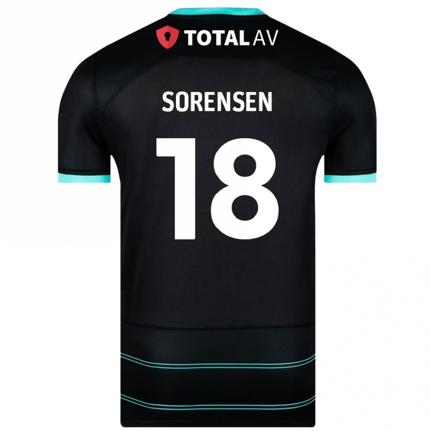 Niño Fútbol Camiseta Elias Sørensen #18 Negro 2ª Equipación 2024/25 Argentina