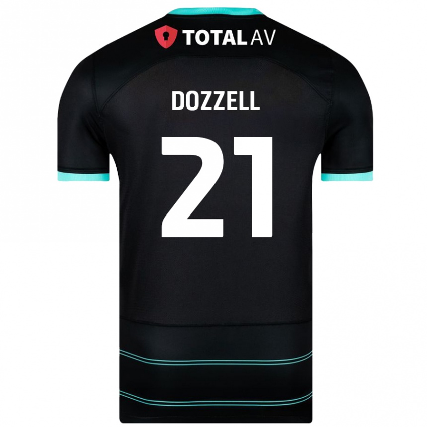 Niño Fútbol Camiseta Andre Dozzell #21 Negro 2ª Equipación 2024/25 Argentina