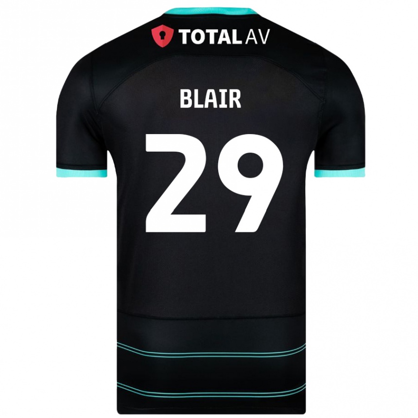 Niño Fútbol Camiseta Harvey Blair #29 Negro 2ª Equipación 2024/25 Argentina