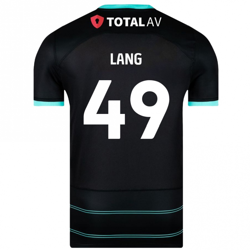 Niño Fútbol Camiseta Callum Lang #49 Negro 2ª Equipación 2024/25 Argentina