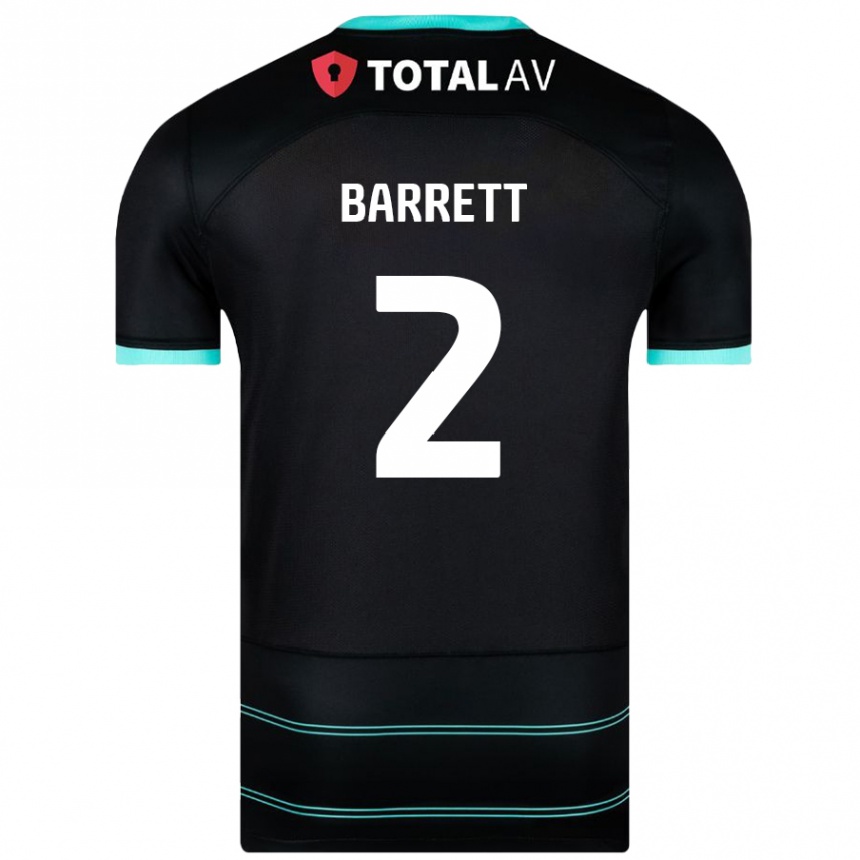 Niño Fútbol Camiseta Nicole Barrett #2 Negro 2ª Equipación 2024/25 Argentina