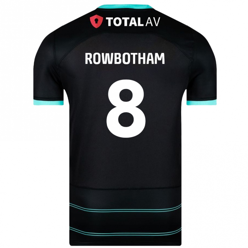 Niño Fútbol Camiseta Ava Rowbotham #8 Negro 2ª Equipación 2024/25 Argentina