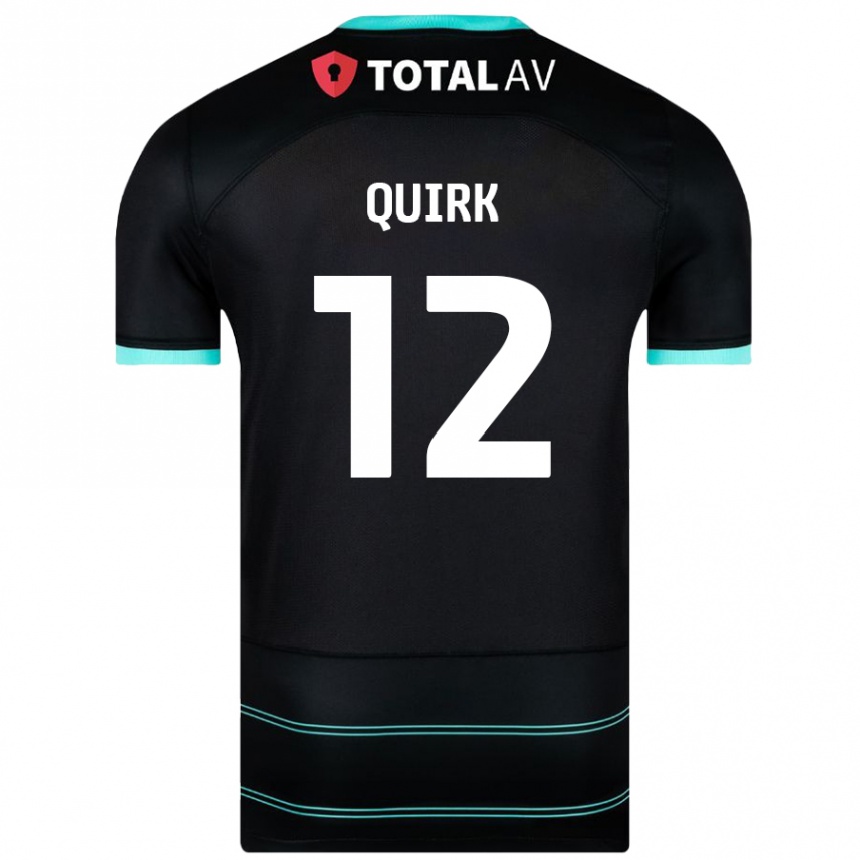 Niño Fútbol Camiseta Sophie Quirk #12 Negro 2ª Equipación 2024/25 Argentina