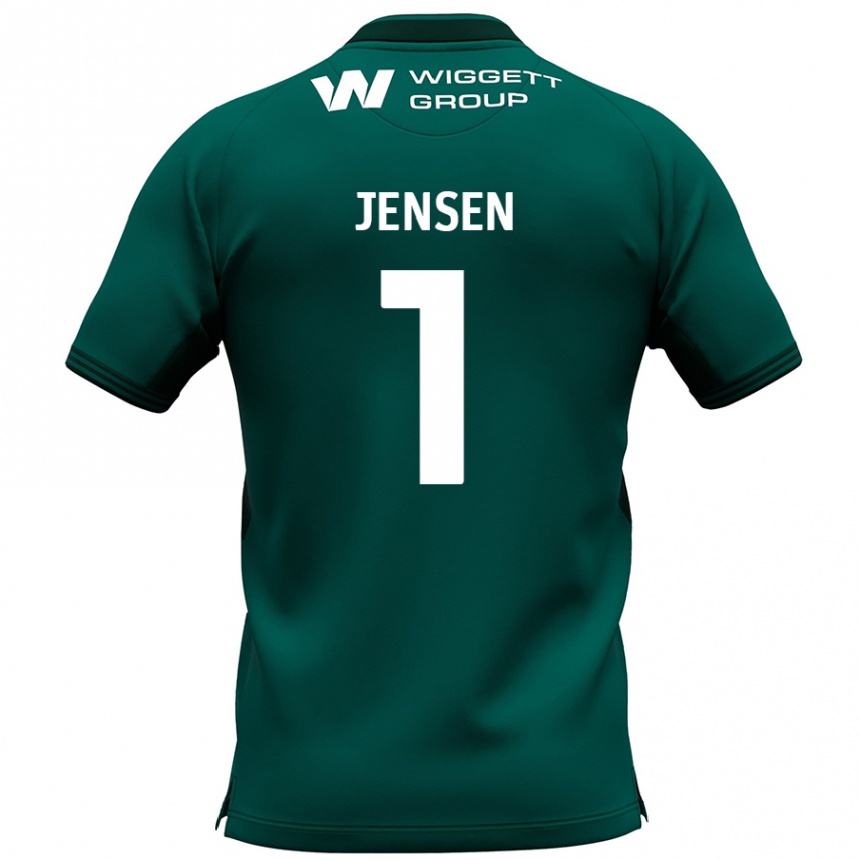 Niño Fútbol Camiseta Lukas Jensen #1 Verde 2ª Equipación 2024/25 Argentina