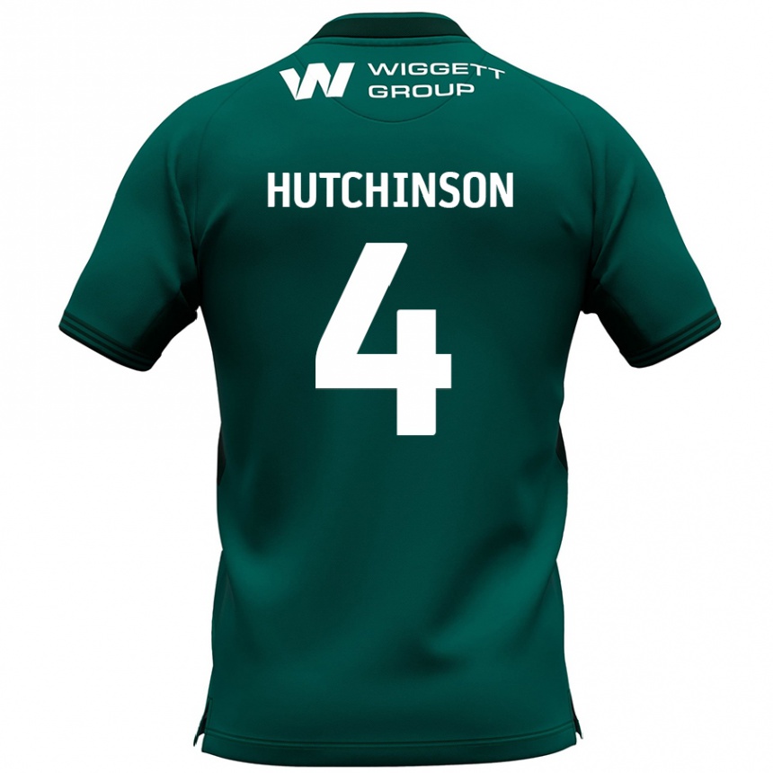 Niño Fútbol Camiseta Shaun Hutchinson #4 Verde 2ª Equipación 2024/25 Argentina