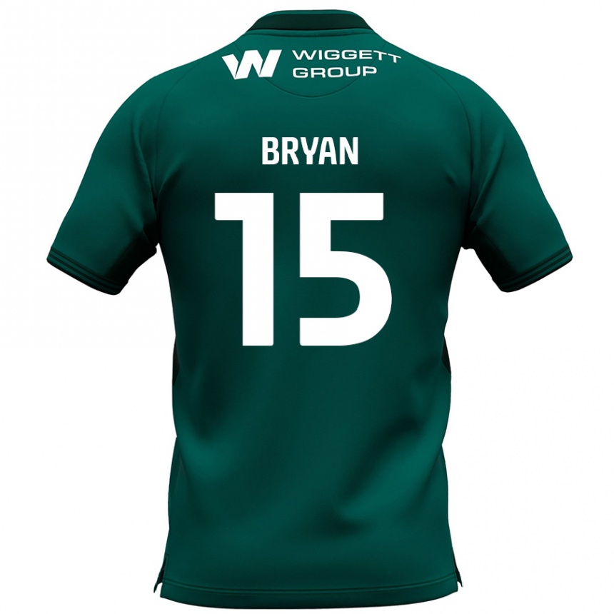 Niño Fútbol Camiseta Joe Bryan #15 Verde 2ª Equipación 2024/25 Argentina