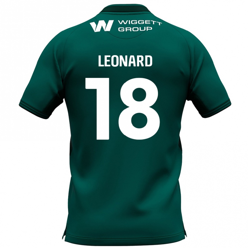 Niño Fútbol Camiseta Ryan Leonard #18 Verde 2ª Equipación 2024/25 Argentina