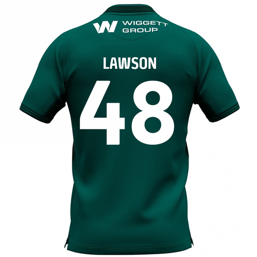 Niño Fútbol Camiseta Sha'mar Lawson #48 Verde 2ª Equipación 2024/25 Argentina