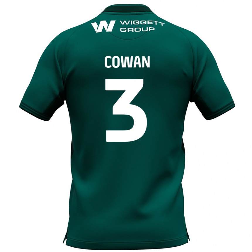 Niño Fútbol Camiseta Leanne Cowan #3 Verde 2ª Equipación 2024/25 Argentina