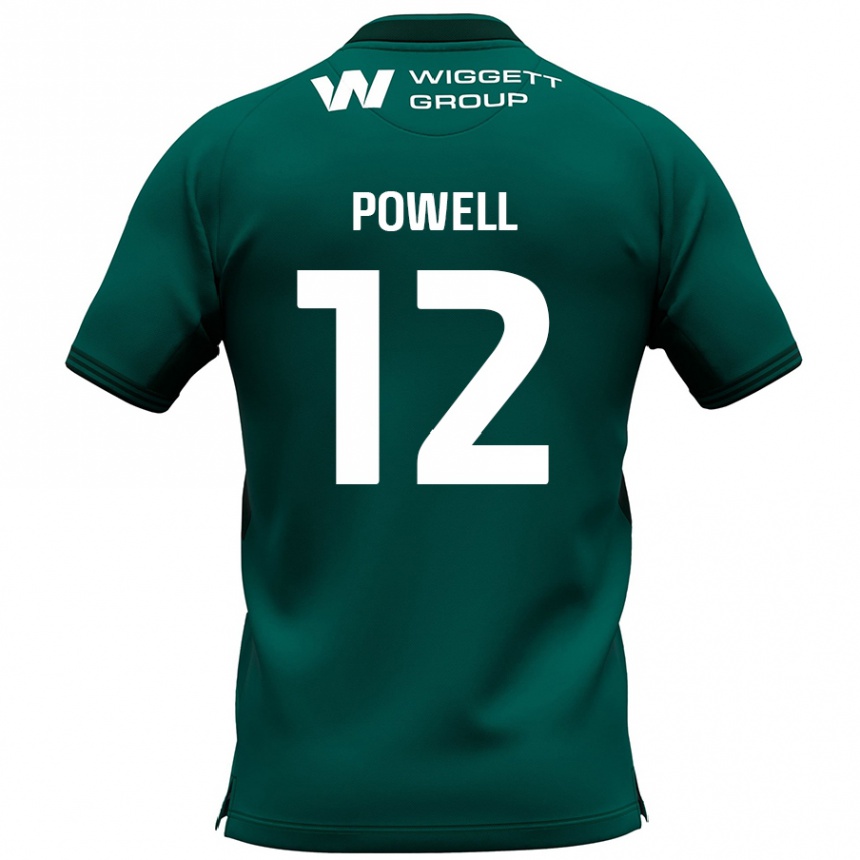 Niño Fútbol Camiseta Beth Powell #12 Verde 2ª Equipación 2024/25 Argentina