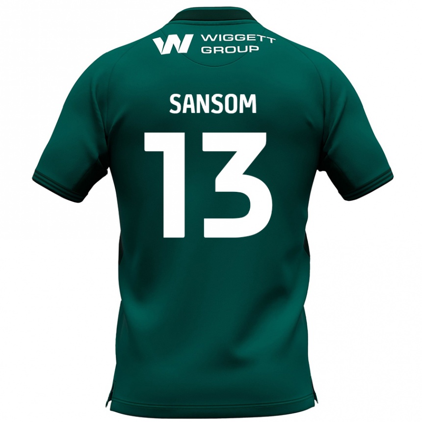 Niño Fútbol Camiseta Chloe Sansom #13 Verde 2ª Equipación 2024/25 Argentina