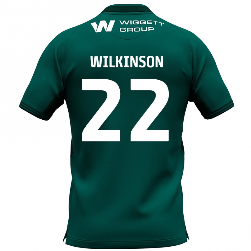 Niño Fútbol Camiseta Chloe Wilkinson #22 Verde 2ª Equipación 2024/25 Argentina