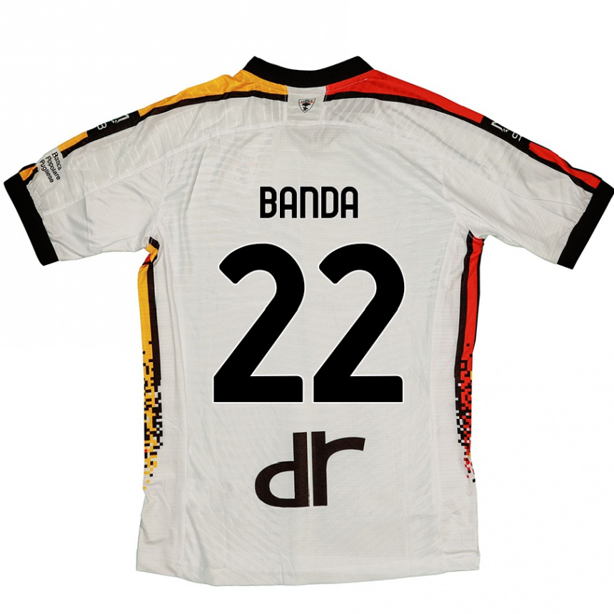 Niño Fútbol Camiseta Lameck Banda #22 Blanco Negro 2ª Equipación 2024/25 Argentina