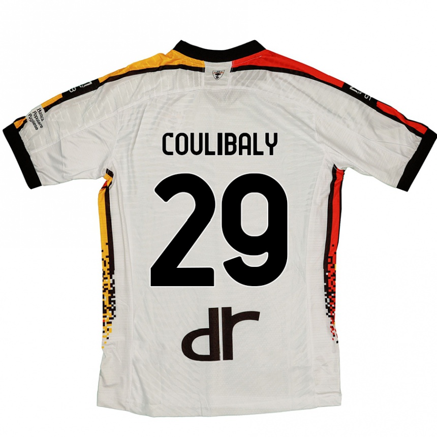 Niño Fútbol Camiseta Lassana Coulibaly #29 Blanco Negro 2ª Equipación 2024/25 Argentina