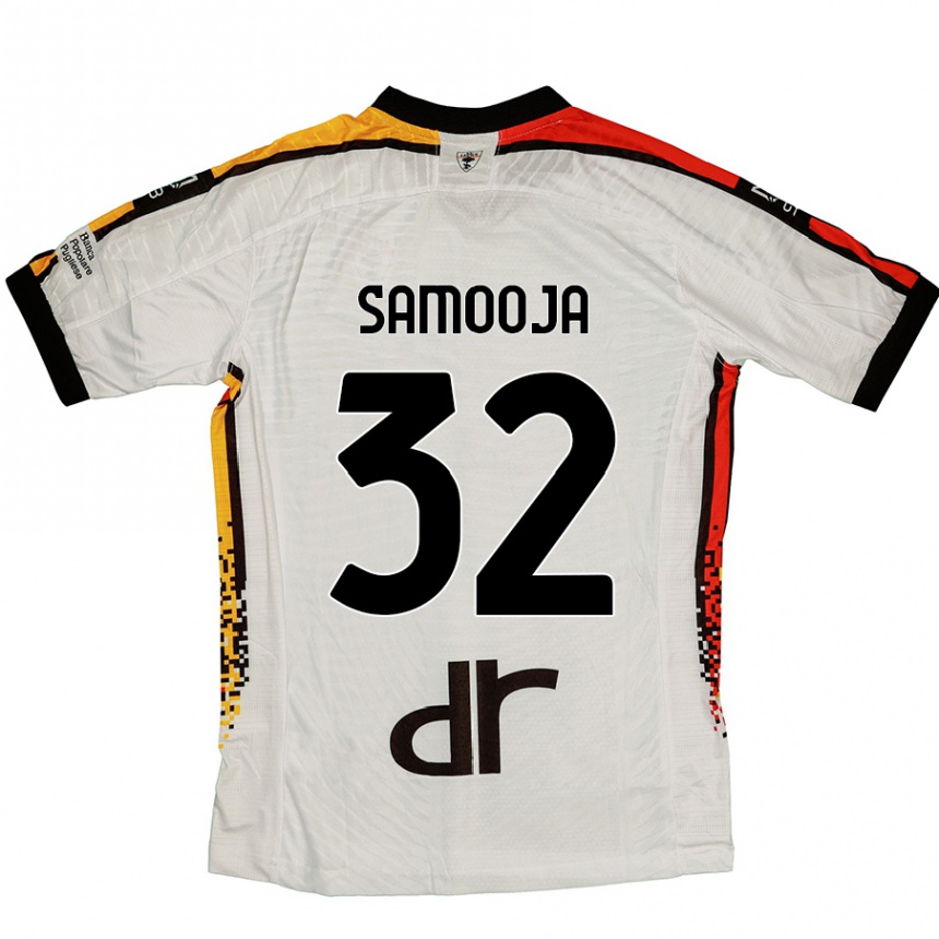 Niño Fútbol Camiseta Jasper Samooja #32 Blanco Negro 2ª Equipación 2024/25 Argentina