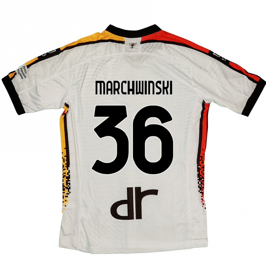 Niño Fútbol Camiseta Filip Marchwinski #36 Blanco Negro 2ª Equipación 2024/25 Argentina