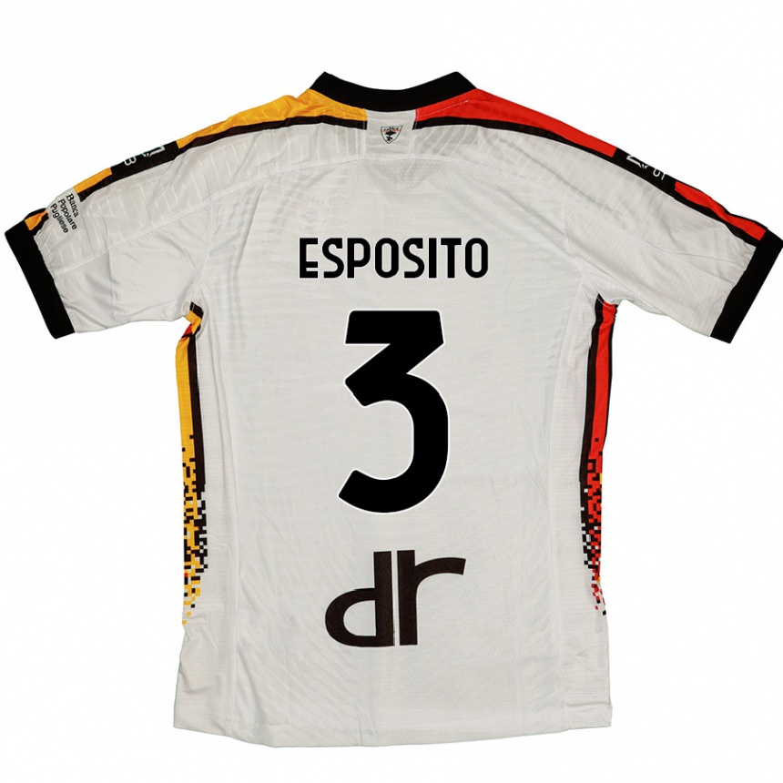 Niño Fútbol Camiseta Sebastian Esposito #3 Blanco Negro 2ª Equipación 2024/25 Argentina