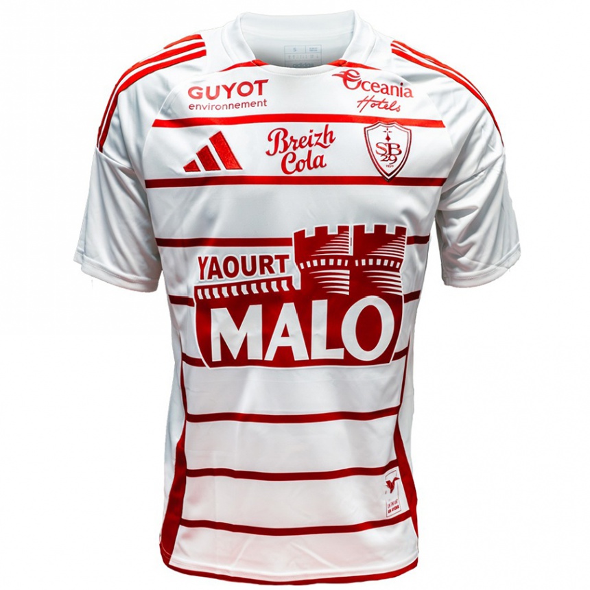 Niño Fútbol Camiseta Abdallah Sima #17 Blanco Rojo 2ª Equipación 2024/25 Argentina