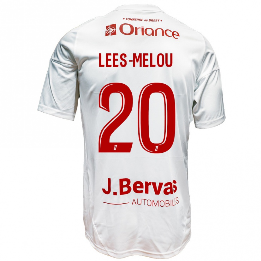 Niño Fútbol Camiseta Pierre Lees-Melou #20 Blanco Rojo 2ª Equipación 2024/25 Argentina