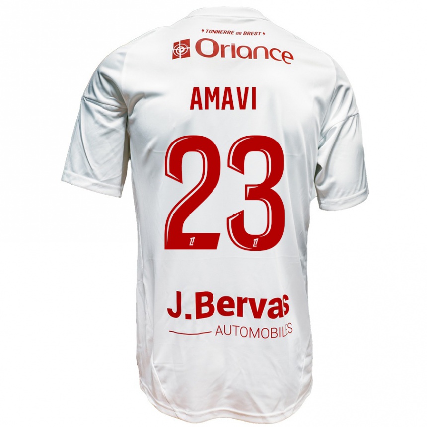 Niño Fútbol Camiseta Jordan Amavi #23 Blanco Rojo 2ª Equipación 2024/25 Argentina