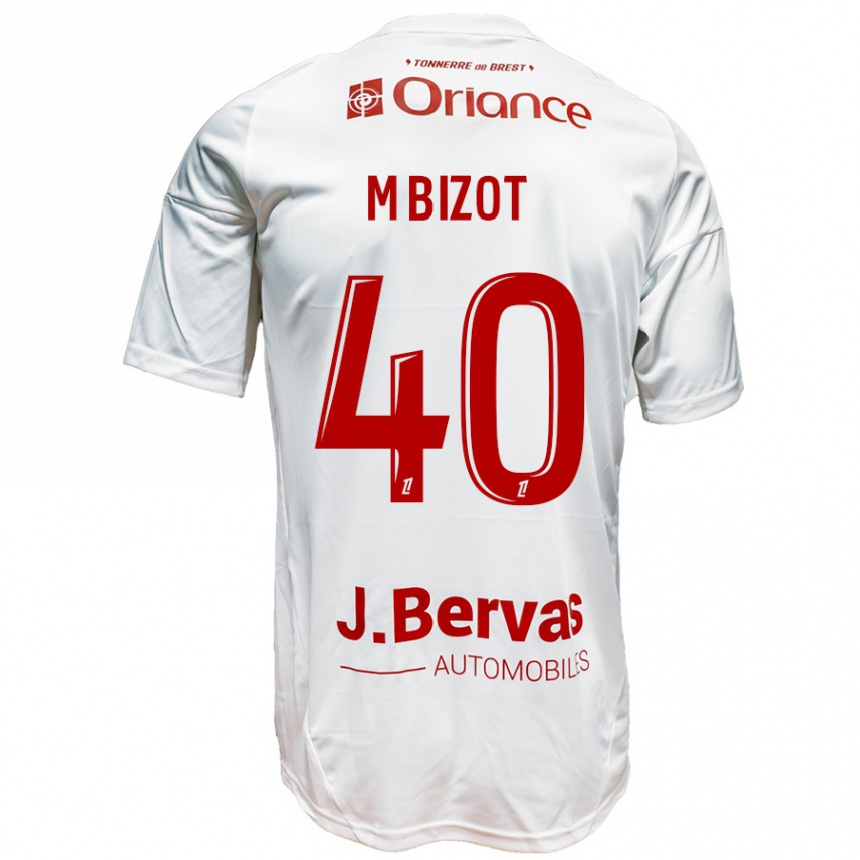 Niño Fútbol Camiseta Marco Bizot #40 Blanco Rojo 2ª Equipación 2024/25 Argentina