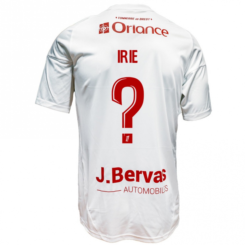 Niño Fútbol Camiseta Paris Irie #0 Blanco Rojo 2ª Equipación 2024/25 Argentina