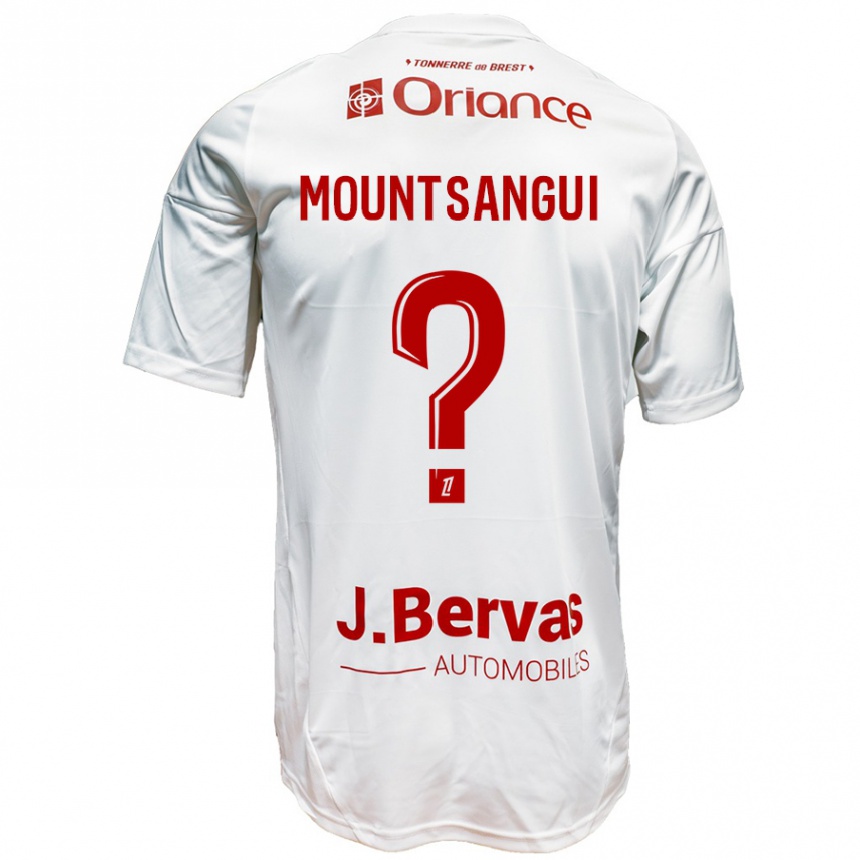 Niño Fútbol Camiseta Warren Mountsangui #0 Blanco Rojo 2ª Equipación 2024/25 Argentina