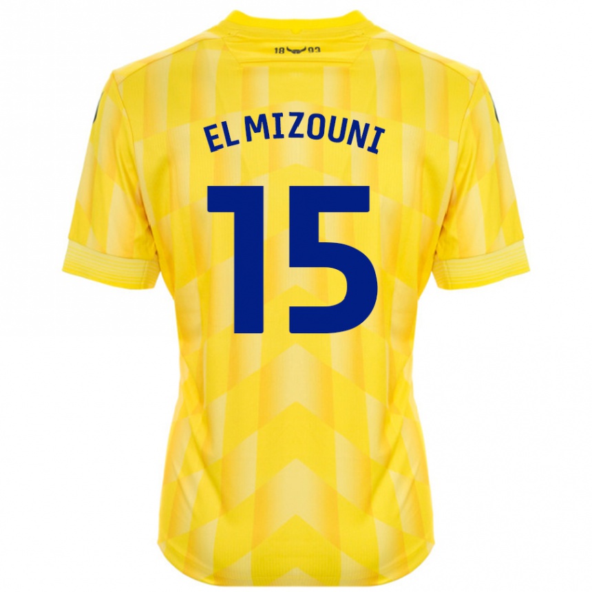 Hombre Fútbol Camiseta Idris El Mizouni #15 Amarillo 1ª Equipación 2024/25 Argentina