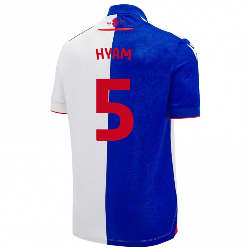 Hombre Fútbol Camiseta Dominic Hyam #5 Azul Cielo Blanco 1ª Equipación 2024/25 Argentina