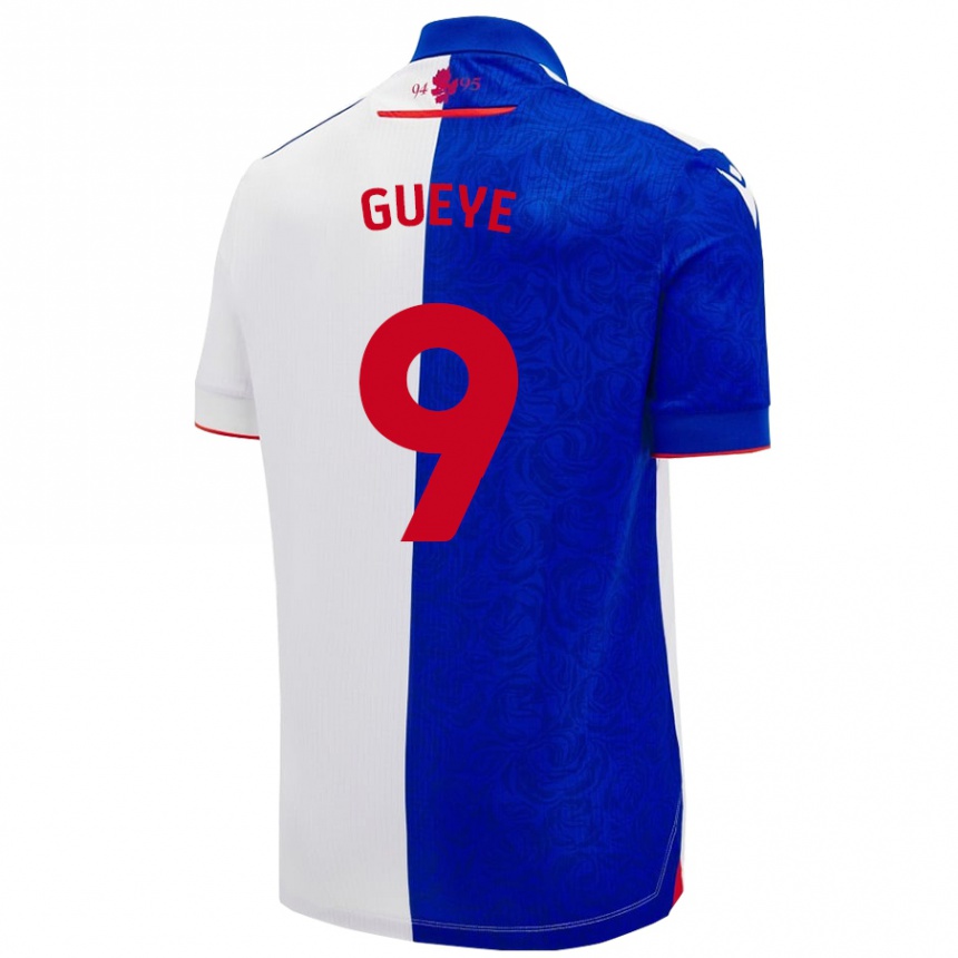 Hombre Fútbol Camiseta Makhtar Gueye #9 Azul Cielo Blanco 1ª Equipación 2024/25 Argentina