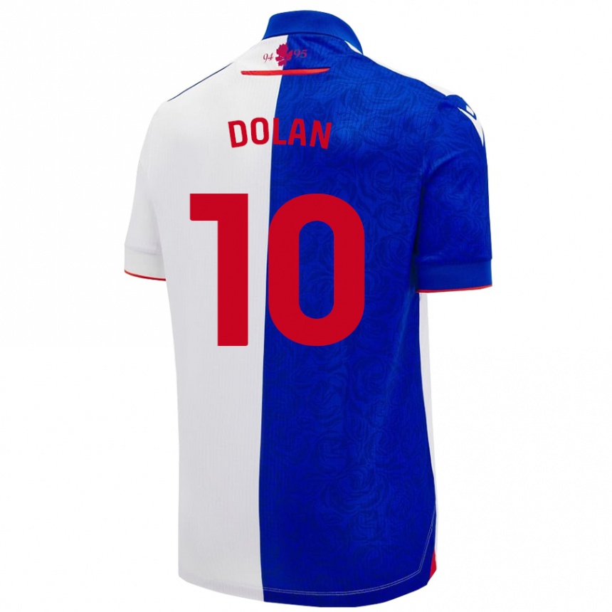 Hombre Fútbol Camiseta Tyrhys Dolan #10 Azul Cielo Blanco 1ª Equipación 2024/25 Argentina