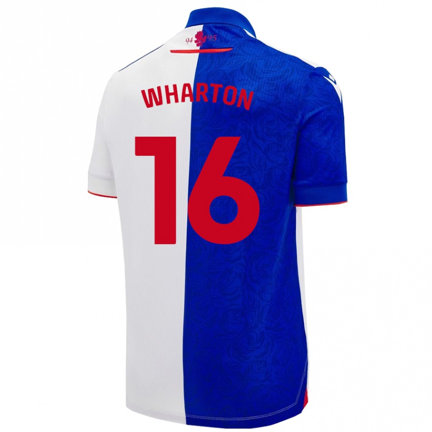 Hombre Fútbol Camiseta Scott Wharton #16 Azul Cielo Blanco 1ª Equipación 2024/25 Argentina