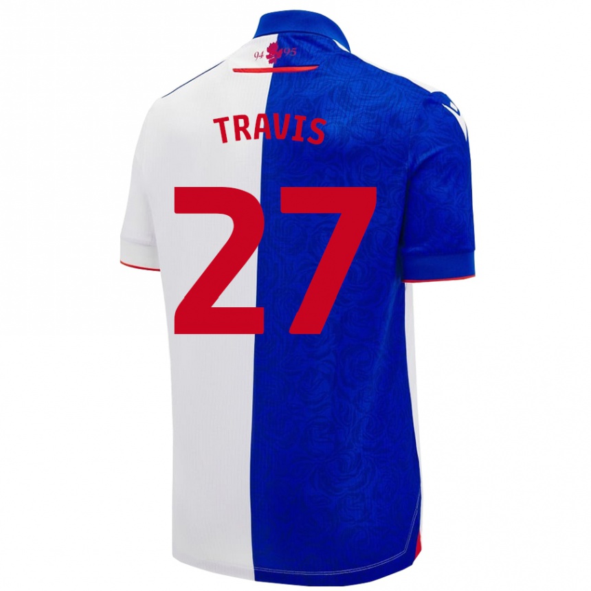 Hombre Fútbol Camiseta Lewis Travis #27 Azul Cielo Blanco 1ª Equipación 2024/25 Argentina