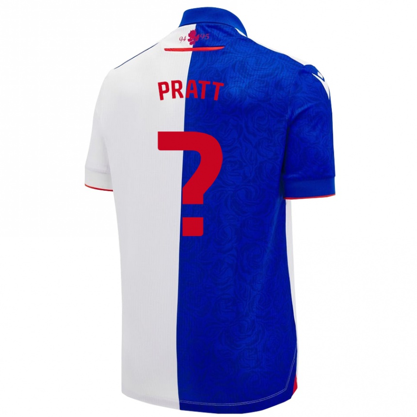 Hombre Fútbol Camiseta George Pratt #0 Azul Cielo Blanco 1ª Equipación 2024/25 Argentina