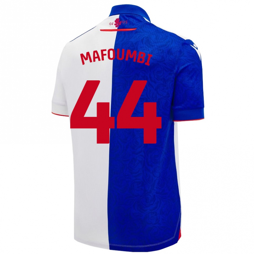 Hombre Fútbol Camiseta Exaucé Mafoumbi #44 Azul Cielo Blanco 1ª Equipación 2024/25 Argentina